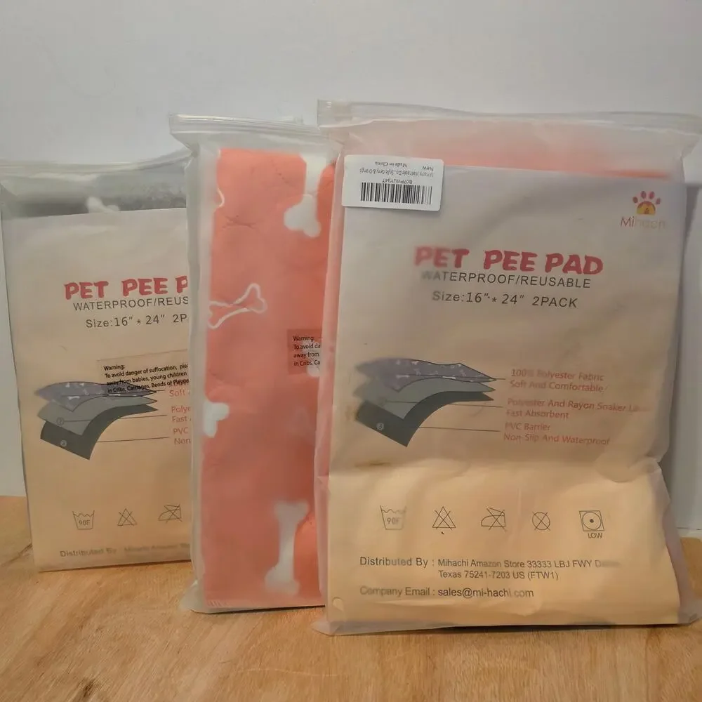 Washable Re-Usable Pet Pee Pads 16'x24' non slid